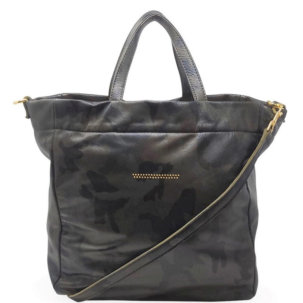 Beautiful Soft Leather Camouflage Tote Bag